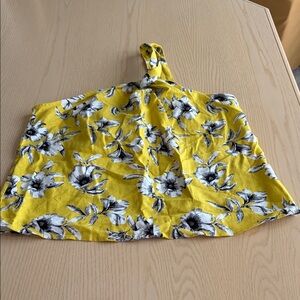 Banana Republic Yellow and White Floral Top